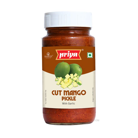 Priya Foods Cut Mango Pickle – 300g (Without Garlic)