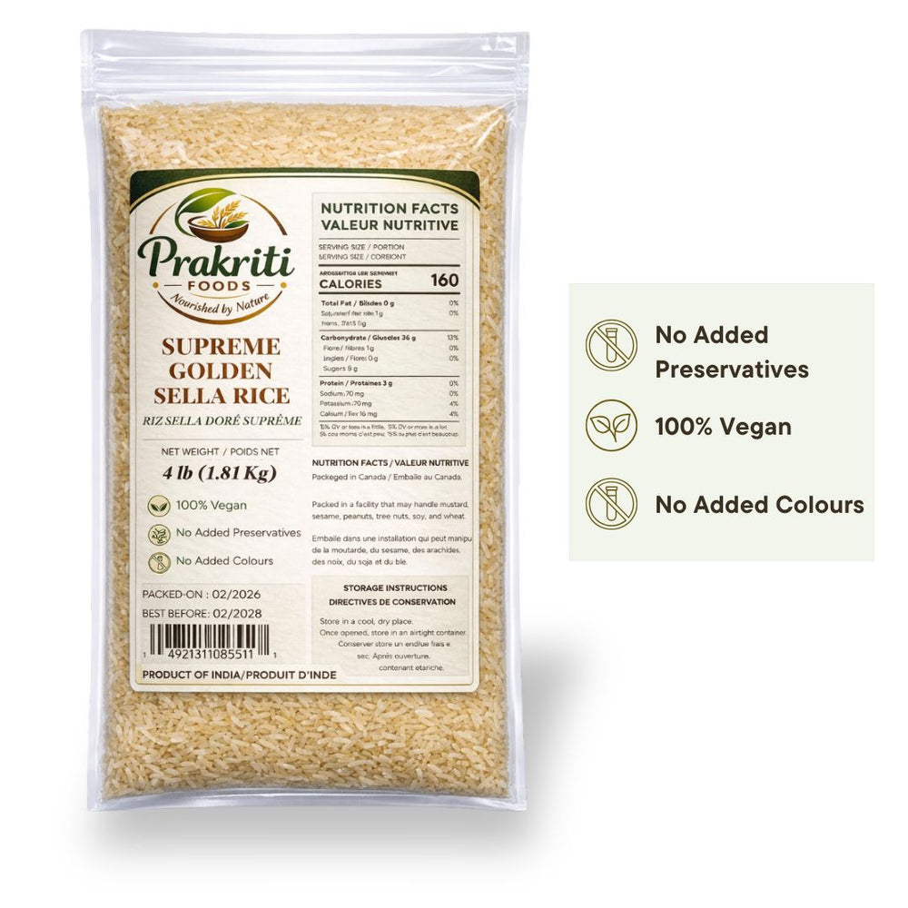 Prakriti Supreme Golden Sella Rice – 4 lb – NDFRESH