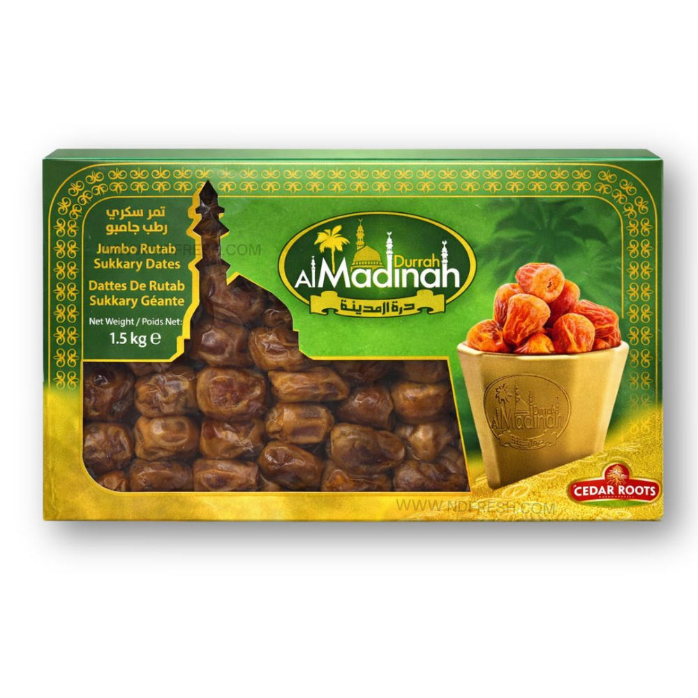 Al Madinah Jumbo Rutab Sakkary Dates – 1.5kg Premium Soft Saudi Dates ...