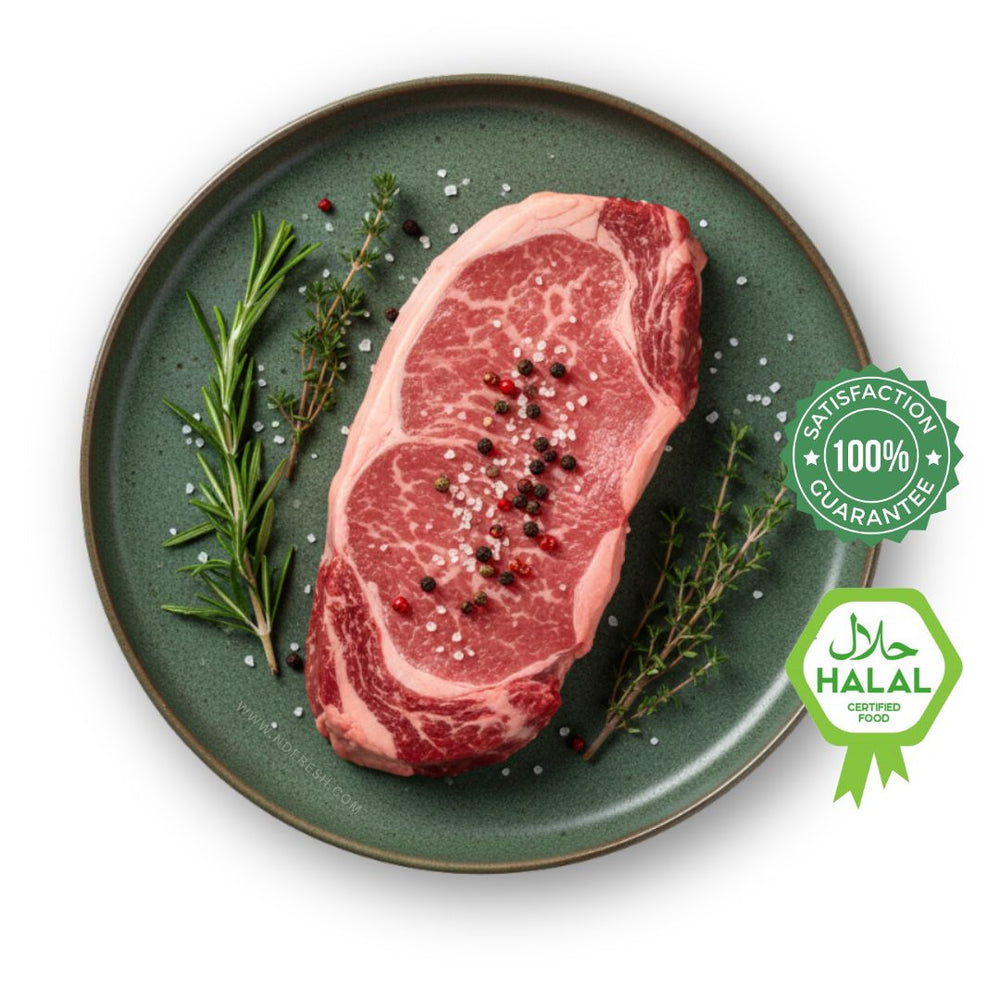 Angus Beef Striploin Steak 8oz Halal
