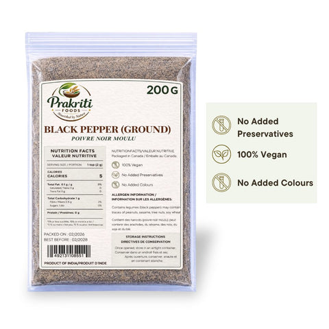 Prakriti Ground Black Pepper – 200 g