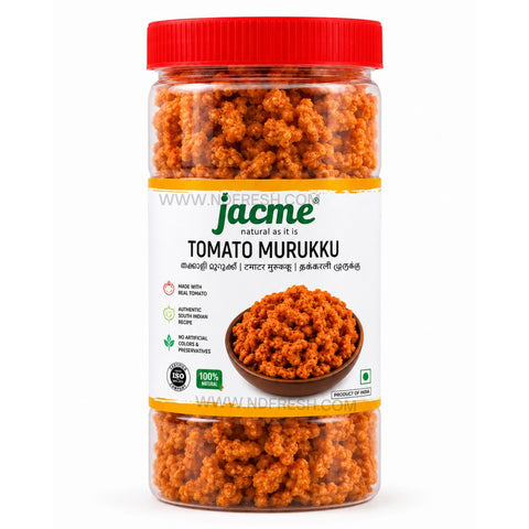 Jacme Tomato Murukku – 200 g | Crispy Tomato Flavoured Rice Snack