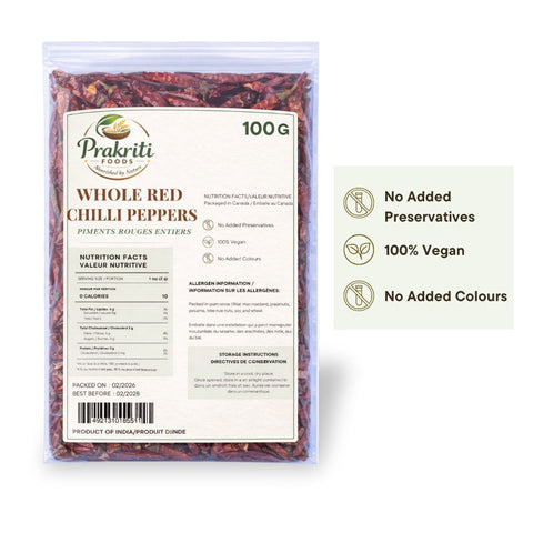 Prakriti Whole Dry Red Chilli Peppers